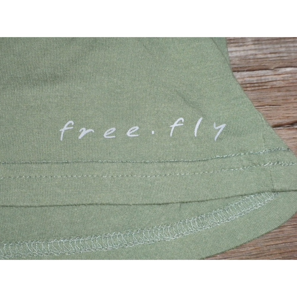 Free Fly Raglan Performance Bamboo T-Shirt Mens XL Green Lightweight Long Sleeve - Picture 3 of 7